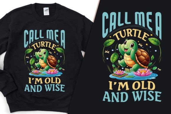 Call Me a Turtle Modern Tee Design: Graphics & T-Shirt Designs