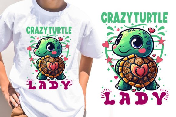 Crazy Turtle Lady Graphics & T-Shirt Designs