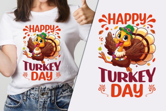 Happy Turkey Day Stylish Tee: Graphics & T-Shirt Designs Review