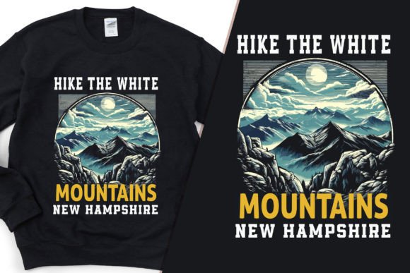 Hike the White Mountain Modern T-Shirt Graphics & Designs