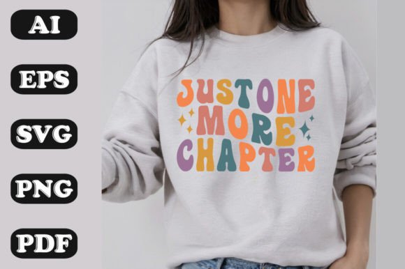 Just One More Chapter Retro Wavy SVG Graphics