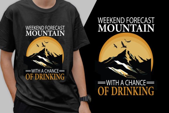Mountain Biking & Drinking Tee: Graphics & T-Shirt Designs