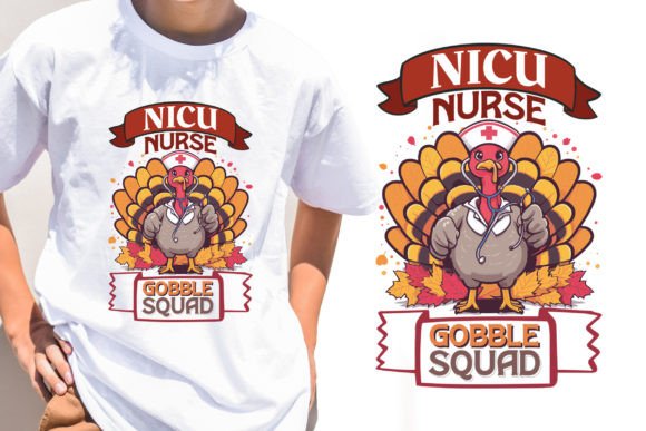 Nicu Nurse Gobble Squad Modern T-Shirt