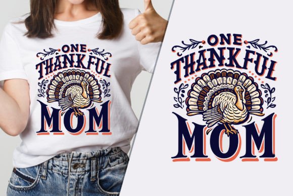 One Thankful Mom Stylish T-Shirt Design: A Graphics Review