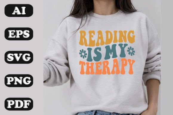 Reading is My Therapy: Graphics & T-Shirt Designs
