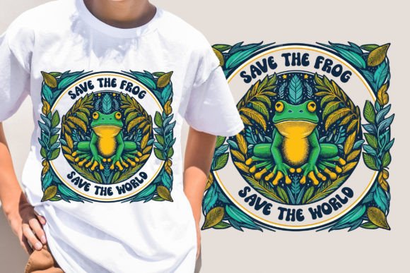 Save Frogs Save World Graphics & T-Shirt Designs
