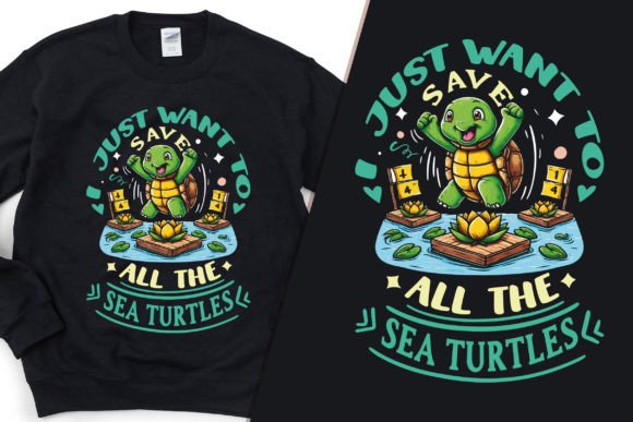 Save Sea-Turtles Modern T-Shirt Designs & Graphics