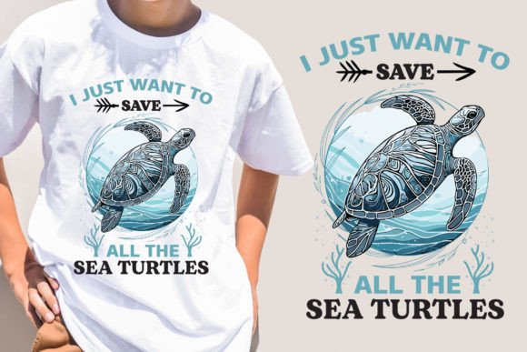 Save Sea-Turtles Stylish Graphics & T-Shirt Designs