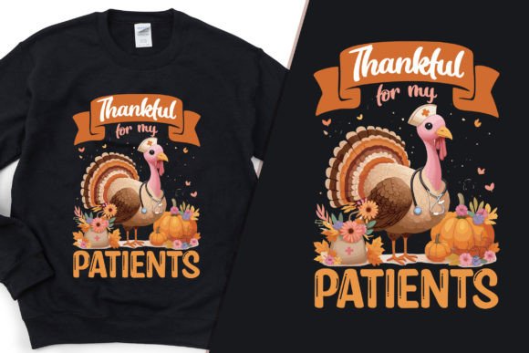 Thankful for My Patient Modern T-Shirt Graphics Design