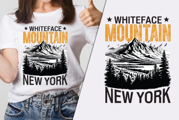 Whiteface Mountain SVG: Stylish T-Shirt Design Graphics