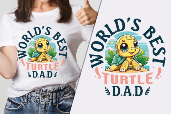Worlds Best Turtle Dad Classy T-Shirt Graphics